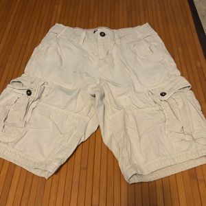 White Cargo Shorts from American Eagle